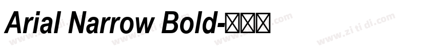 Arial Narrow Bold字体转换